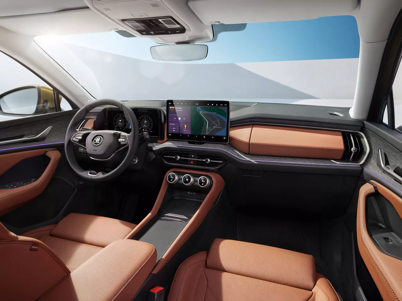 Skoda Kodiaq dashboard Handyhalterung montage