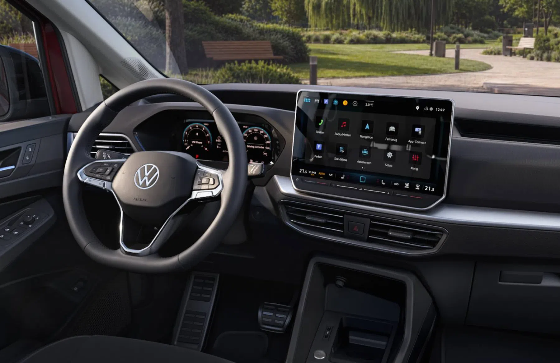 Volkswagen Caddy dashboard Handyhalterung montage